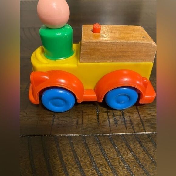 Mattel Preschool Fire Engine Rescue Vehicle Wood Plastic 1975 - Picture 4 of 6